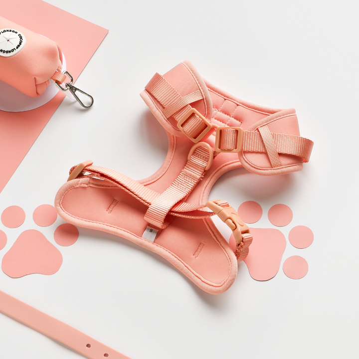 NAKD Adjustable Neck Harness - Peach Floof