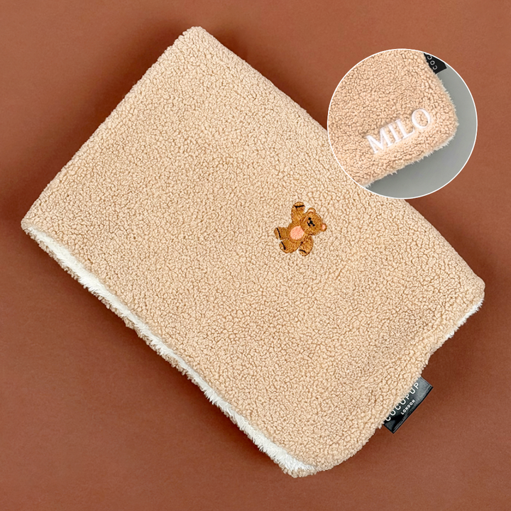 PERSONALISED Blanket - Theo Embroidered Teddy