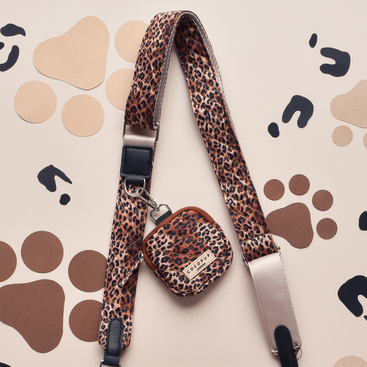 Dog Walking Bag Bundle - Quilted Leopard Pup