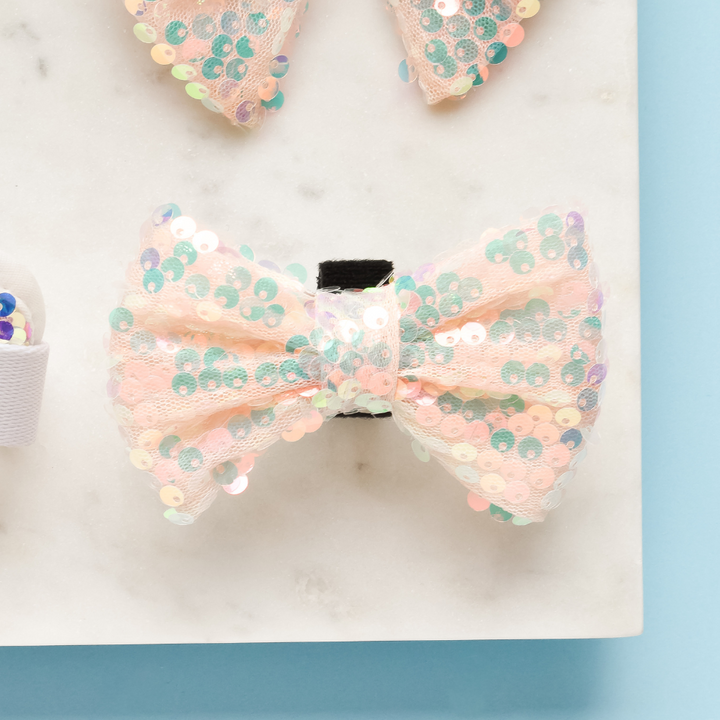 Limited Edition LUXE Party Rose Gold Sequin Bow Tie