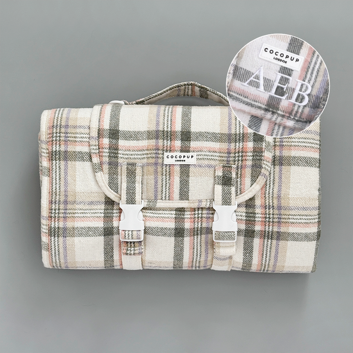 PERSONALISED Travel Mat - Oxford Plaid