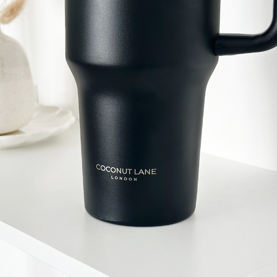 Onyx Black Stainless Steel Tumbler - By Coconut Lane