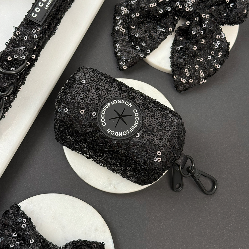 Limited Edition Sparkle Season Black Poop Bag Holder