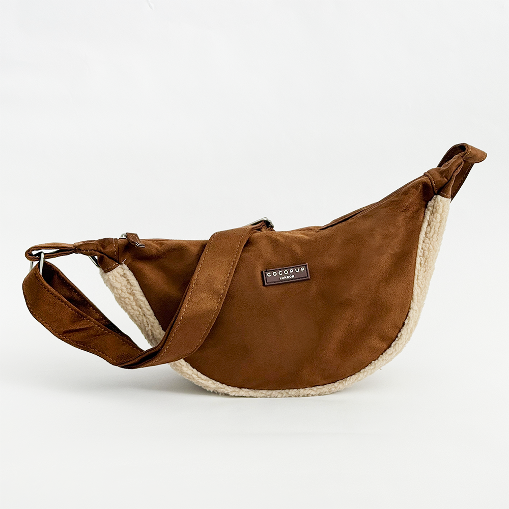 Crossbody Crescent Dog Walking Bag - Brown Aviator