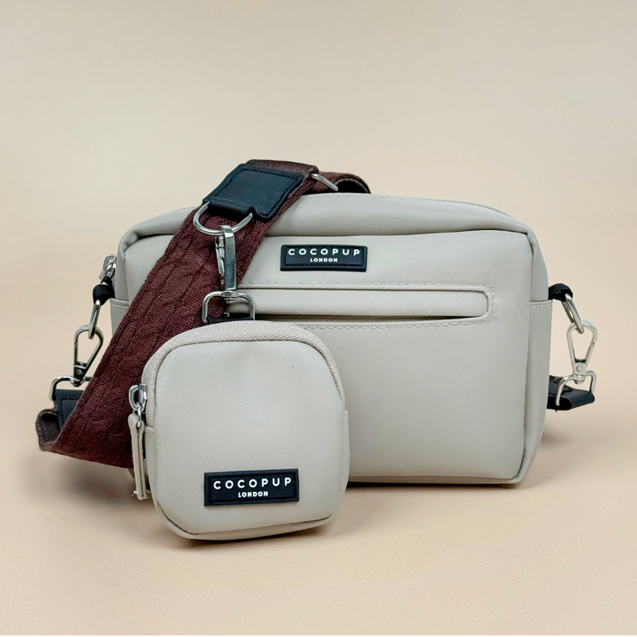 Dog Walking Caramel Latte Bag Bundle - Hot Coco Cable Knit