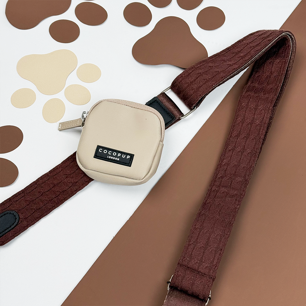 Dog Walking Caramel Latte Bag Bundle - Hot Coco Cable Knit