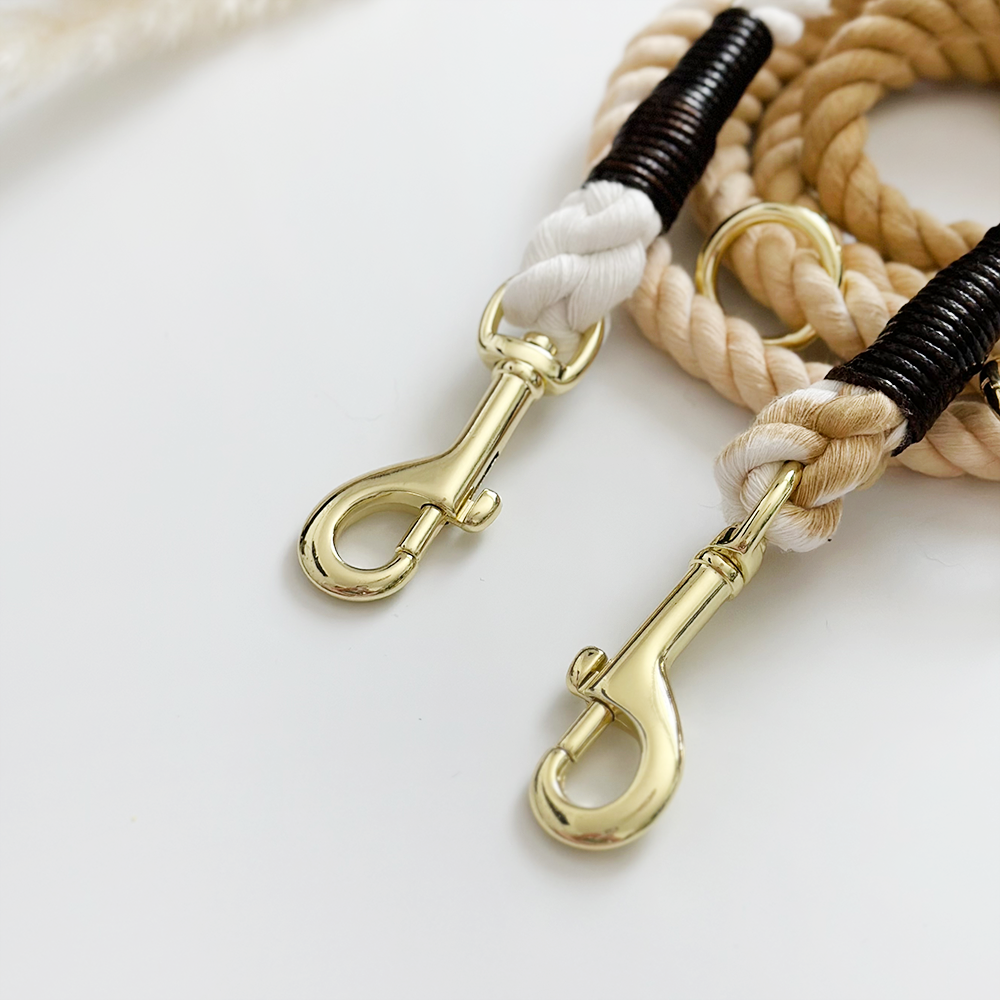 Double Ended Rope Lead - Cappuccino
