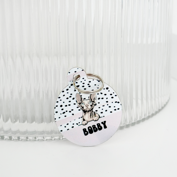 Personalised Cat Cartoon ID Tag - Dalmatian