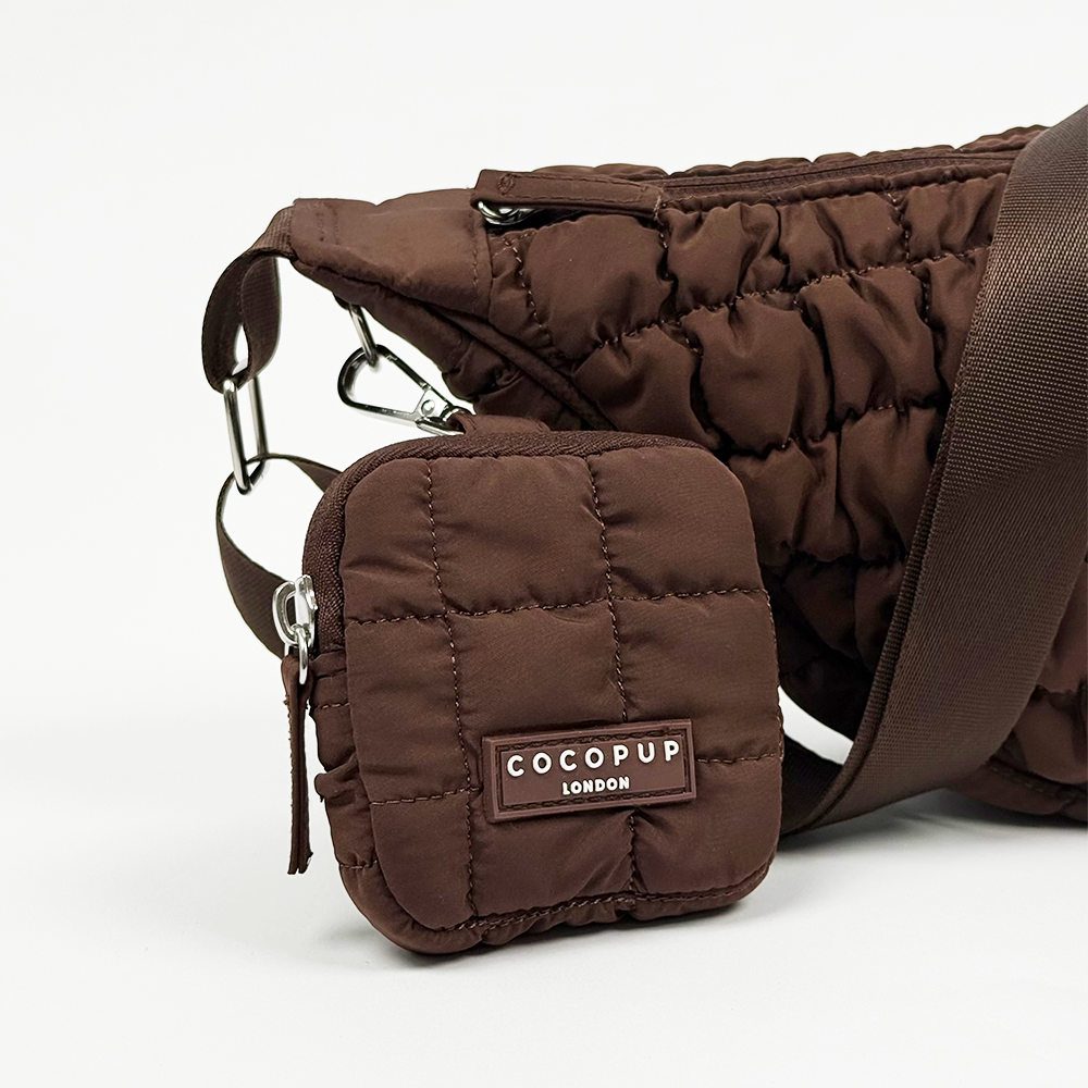 Crossbody Crescent Dog Walking Bag Bundle - Espresso