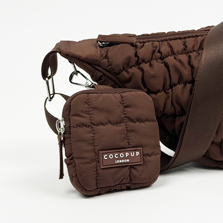 Crossbody Crescent Dog Walking Bag Bundle - Espresso
