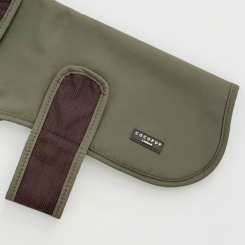 Farmhouse Quilted Dog Coat - Moss Green
