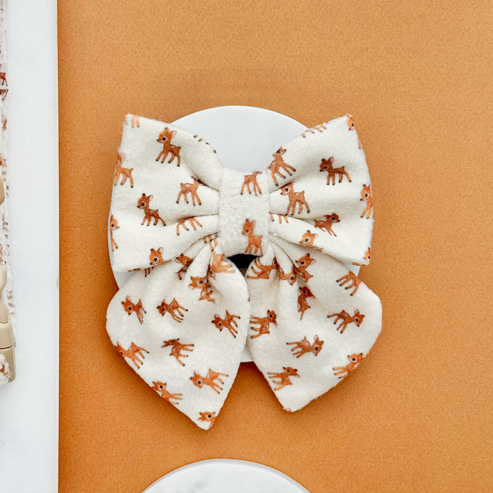 Fleecy Fawn Sailor Bow Tie