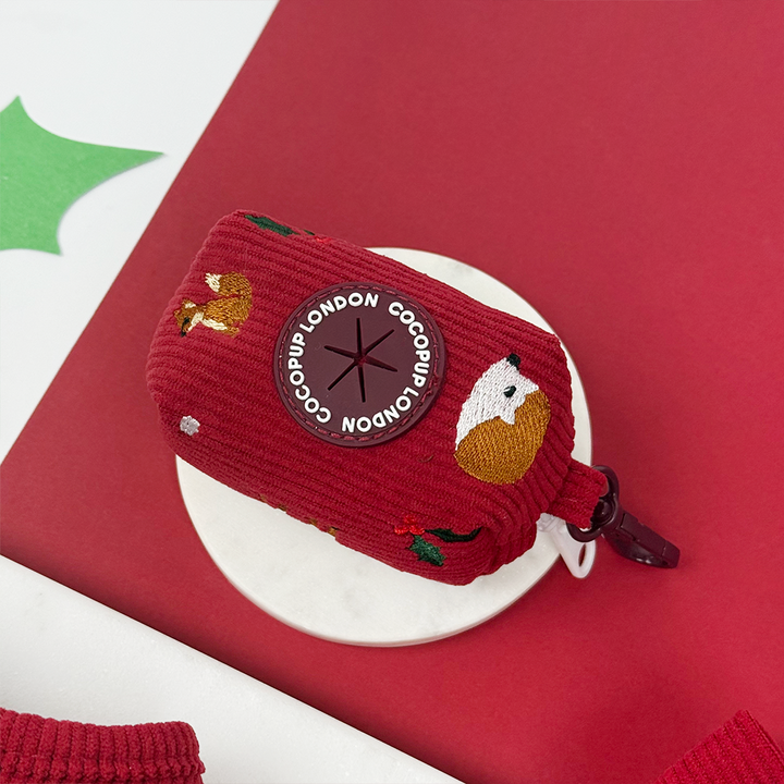 Holly Jolly Trails Poop Bag Holder