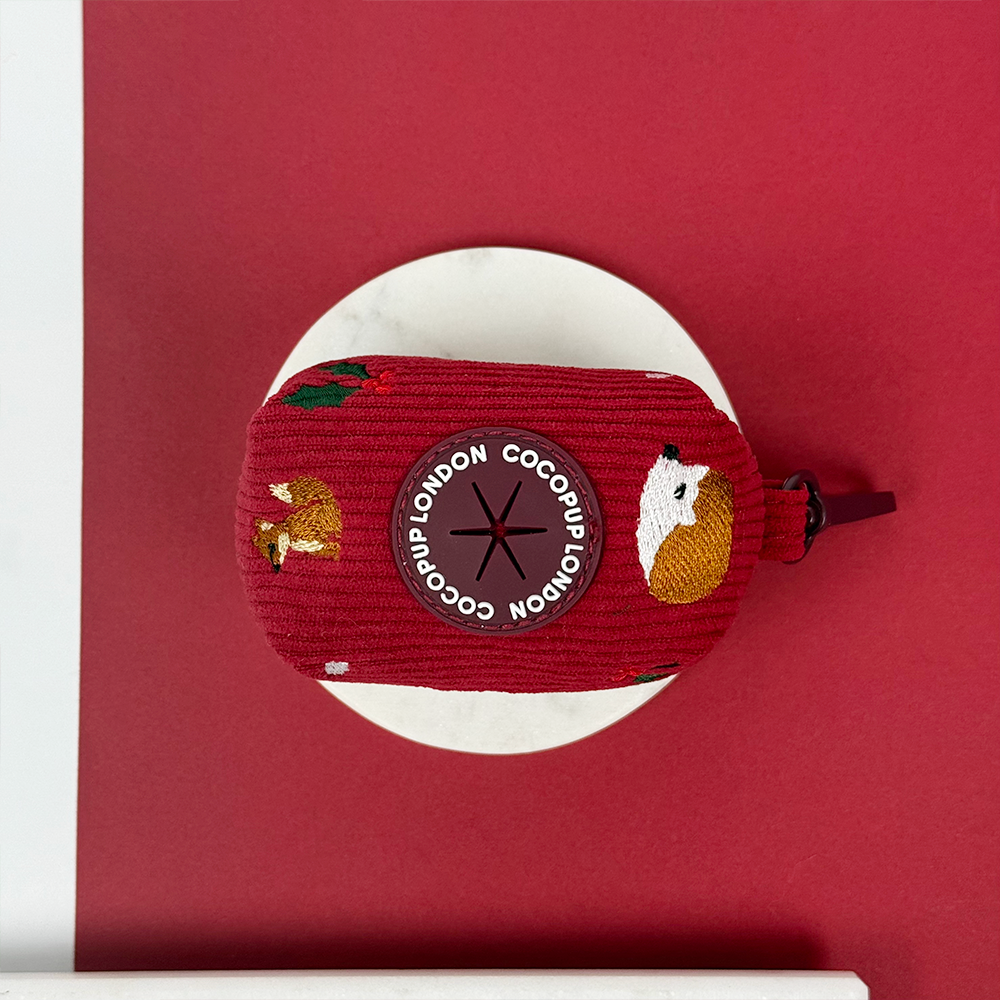 Holly Jolly Trails Poop Bag Holder