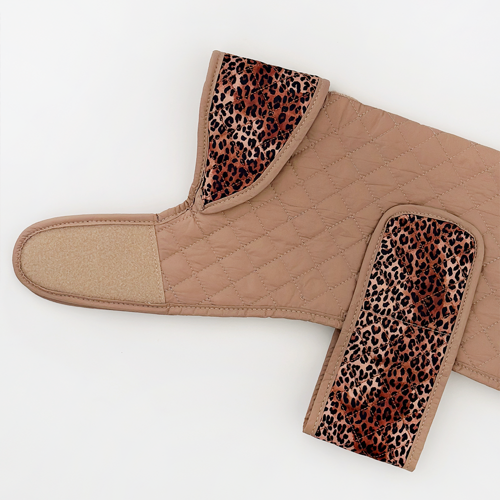 LUXE Quilted Dog Coat - Leopard Pup