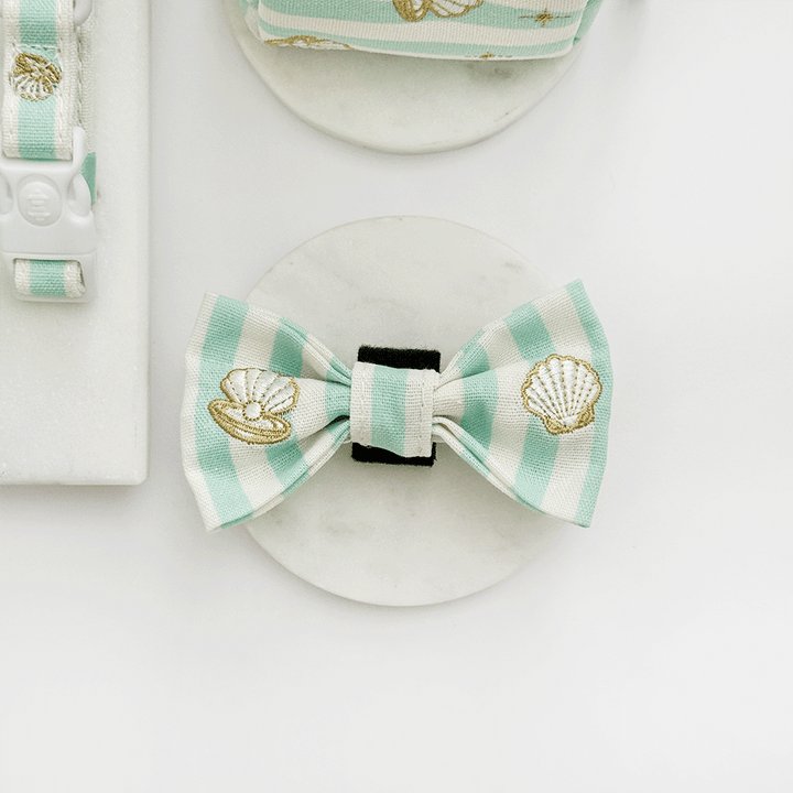 Mermaid Pearl Pup Bow Tie
