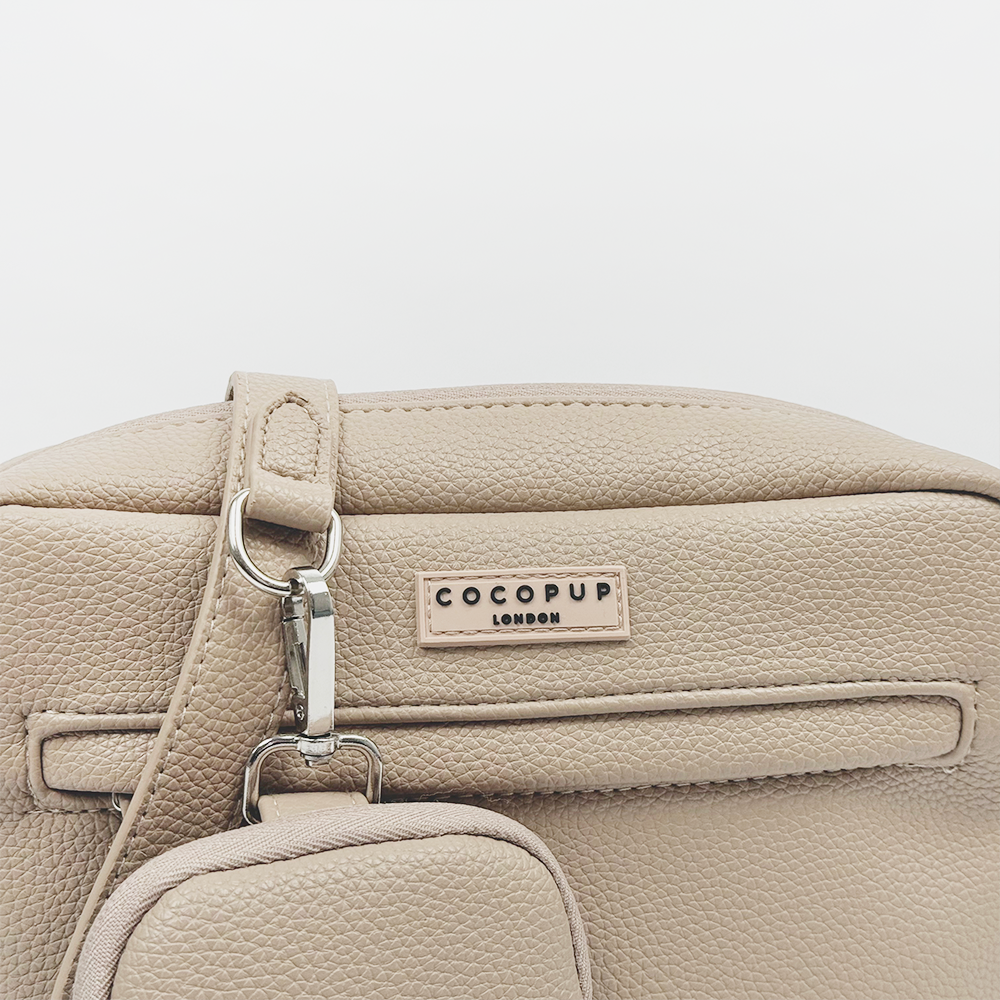 PU Leather Dog Walking Bag Bundle - Caramel