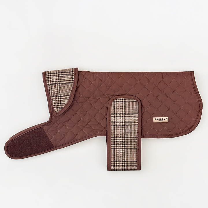 LUXE Quilted Dog Coat - Pup Plaid