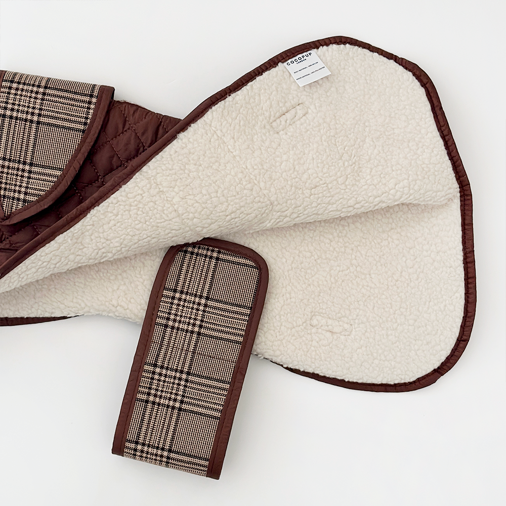 LUXE Quilted Dog Coat - Pup Plaid