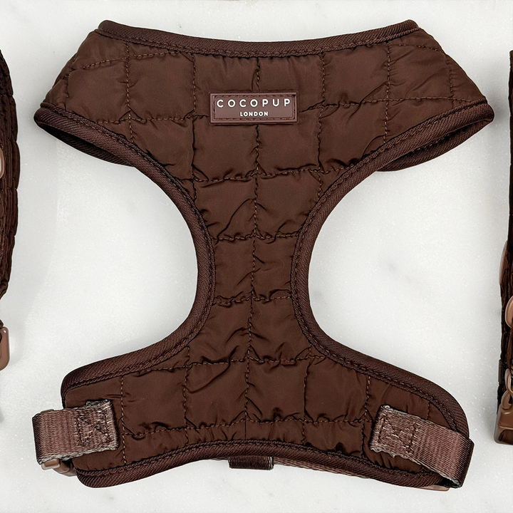 Espresso Quilted Adjustable Neck HARNESS