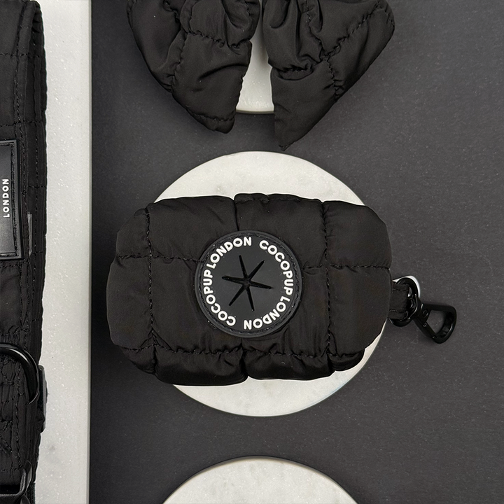 Onyx Quilted Poop Bag Holder