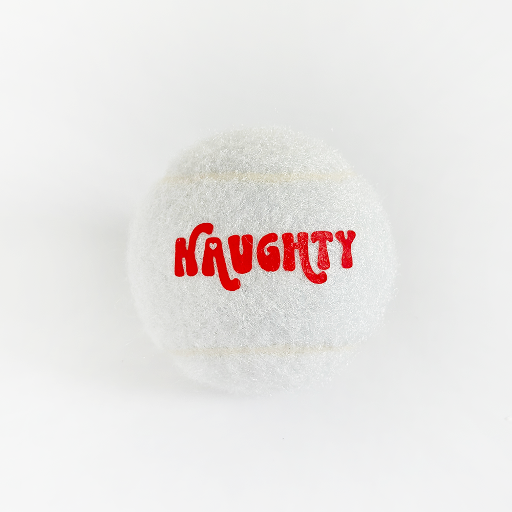 Limited Edition Christmas Tennis Ball - Naughty