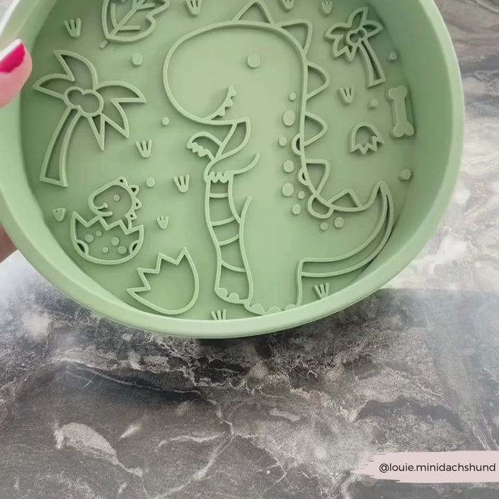 Silicone Slow Feed Dog Bowl - Dinopaws